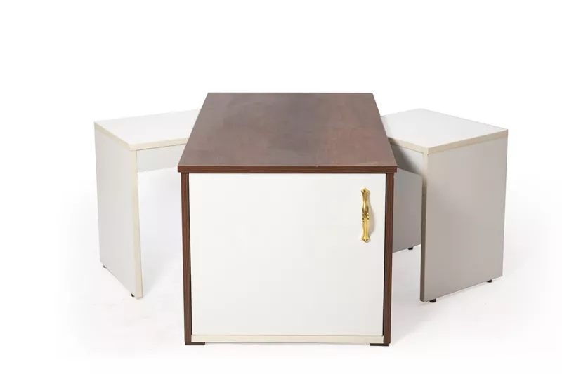 Modern Table 3 Pieces | Brown and White