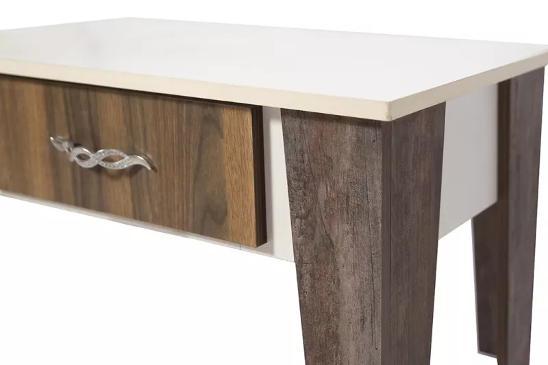 Modern Center Table | Wooden and White