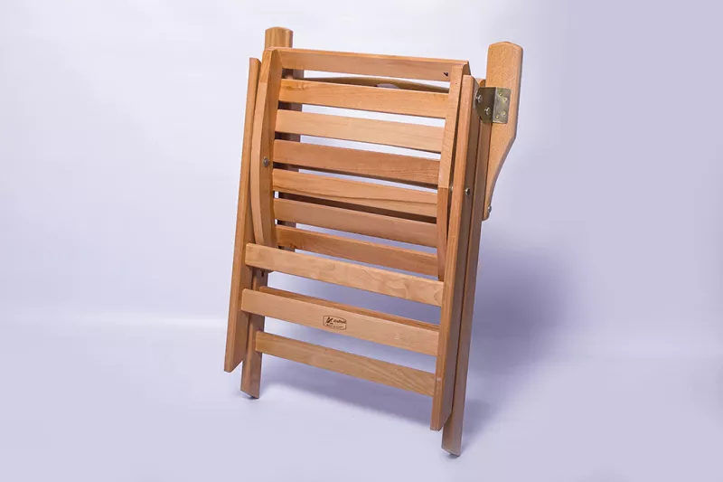 Wooden Folding Chair With Armrest