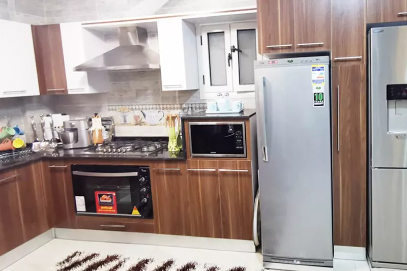 Modern Brown and White Acrylic Kitchen