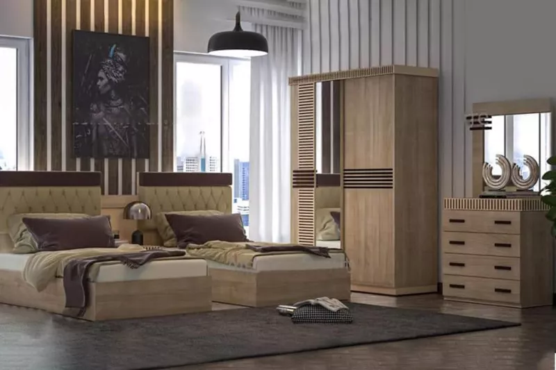Modern Youth Room With 2 Beds | Kaptonian Back