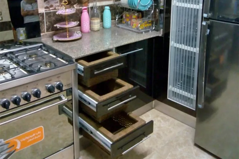 Dark Brown Acrylic Kitchen