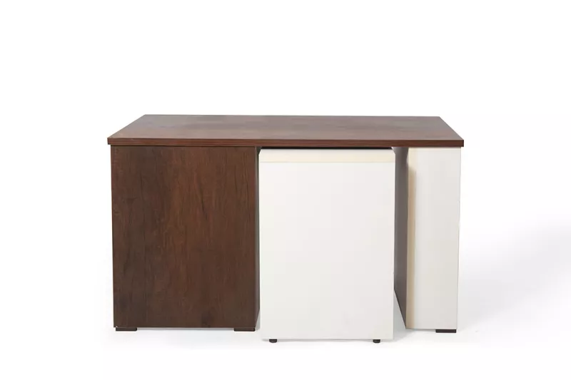 Modern Table 3 Pieces | Brown and White