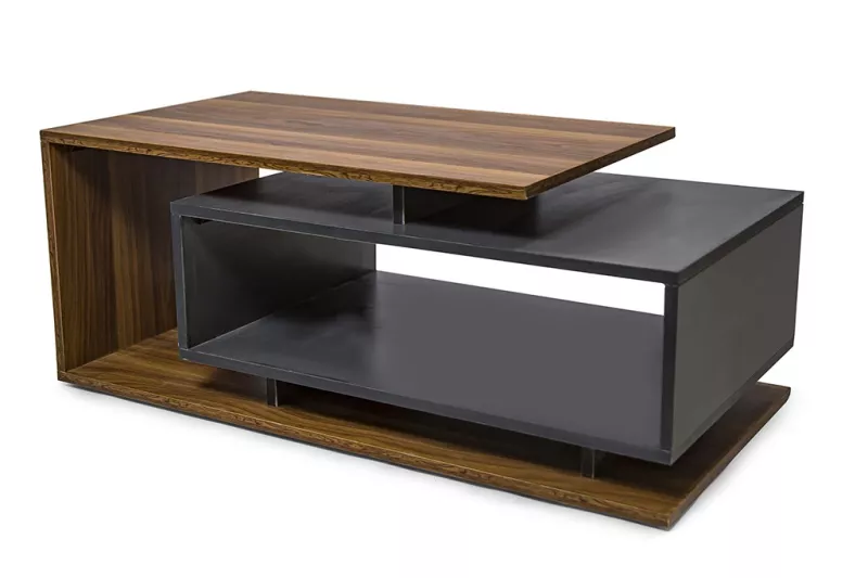 Modern Wooden and Black Sofa Table