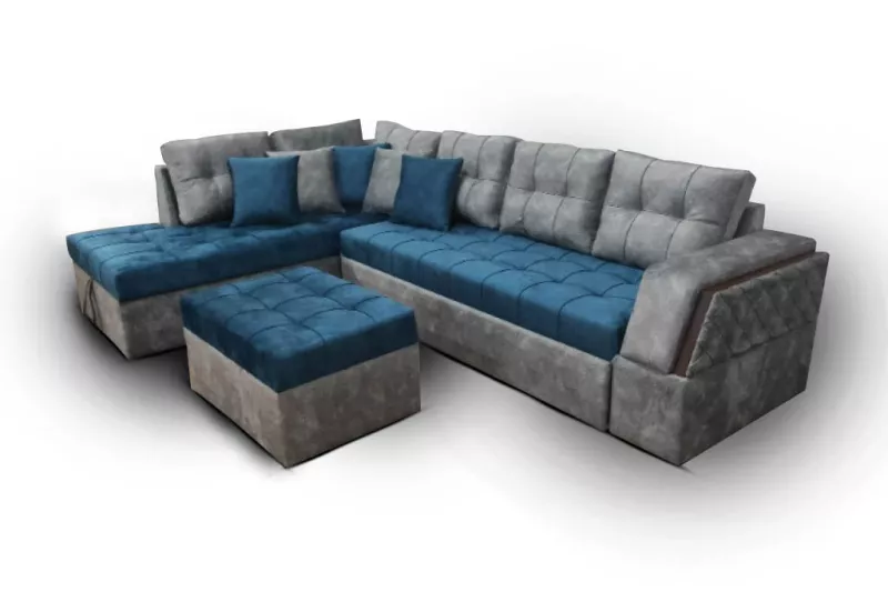 Modern Gray Sofa Bed and Storage Unit