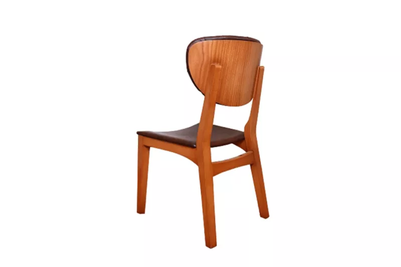 كرسي مودرن جلد طبيعي | بني