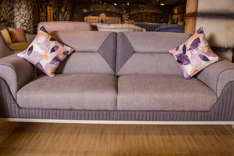 Modern Linen Gray Sofa Set