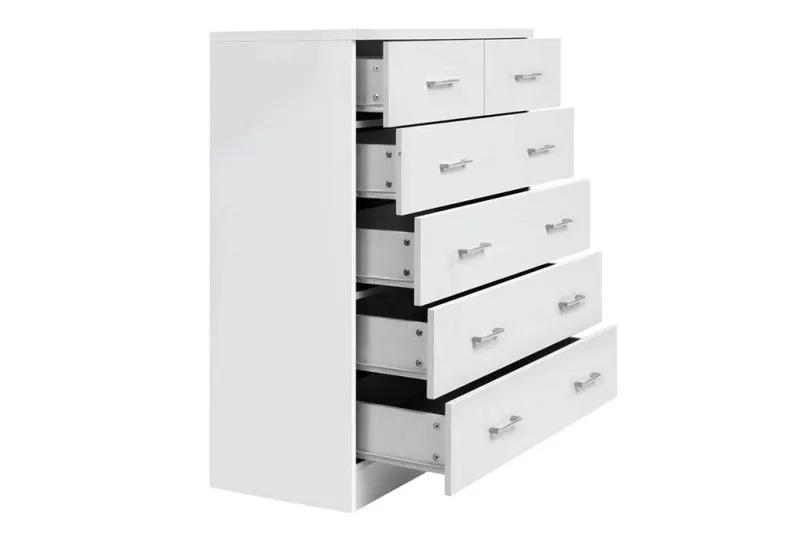 Modern White Storage Unit 5 Drawers