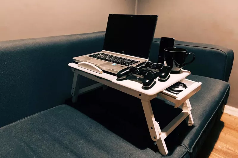 Gray Laptop Bed Table